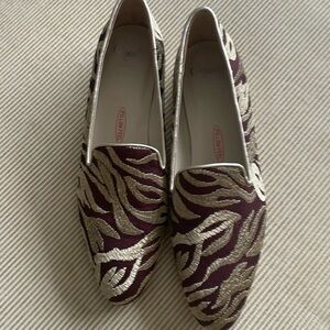 Amalfi Burgundy and Gold Patterned Loafers